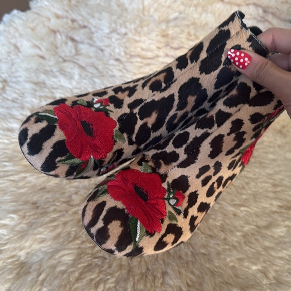 Kate Spade leopard floral ankle boots - Picture 4 of 11
